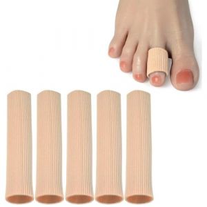 5 Pièces Protection Orteils en Silicone Découpable, Bandage de Tube de Coussin d’Orteil Protection des Doigts en Gel Doux pour Enlever les Cors, Traitement des Oignons, Callosités (S) (HengShuiHunBengShangMaoYouXianGongSi, neuf)