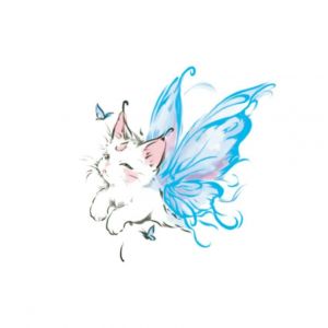 Tatouage Ephemere Tatouages Temporaires 1 Tatouage Ange Papillon Chat Couleur Imperméable Longue Durée Pour Femme, Motif Dessin Animé, Petite Image, Grande Image, Autocollant, Faux Tatouage (ZhouKouShiXinRuiJianSheGongChengYouXianGongSi, neuf)