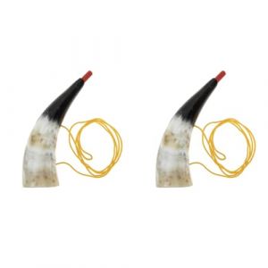 Didiseaon Corne De Taureau Viking: 2 Pièces Trompette en Corne de Viking pour Encourager le Sport Décoration Fête Jeu Instrument et les événements en Plein Air (Merkowski, neuf)