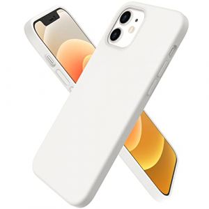 ORNARTO Coque pour iPhone 12 Case 6,1" et iPhone 12 Pro Case,Fine en Caoutchouc Liquid Silicone Cover Protection Bumper Anti-Choc Housse Étui 6,1 Pouces Blanc (ORNARTO FR, neuf)