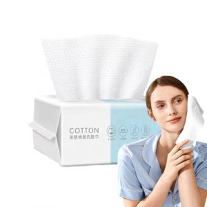 Lingettes douces pour le visage - Pour le nettoyage et le soin - Lingettes cosmétiques et démaquillantes moelleuses - Lingettes non pelucheuses pour soins du visage, peau sensible, voyage (huaimeie, neuf)