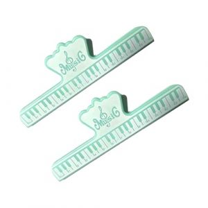 Tuxxjzm Clip de partition musicale, clip de page musicale,Pince de partition avec clip de page de livre de piano de 2 pi&egrave;ces | Porte-livres ouverts pour compositeurs, clips &agrave; ressort robustes (rivtandt, neuf)