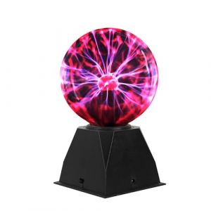 Pheashine Boule de Plasma 6 Pouces, Magique Lampe Plasma, Boule Electricité Statique, Touch Sensible Contrôle Tactile Plasma Ball Light pour Les fêtes, décoration De Noël, Rouge (FORSUN, neuf)