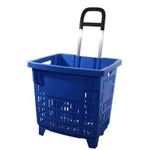 Trolley pour achats 55 litres Bleu sur Roues ABS - plstique corbeilles d´achats Mobile muticolore Bleu (Gerso International Contracting GmbH, neuf)