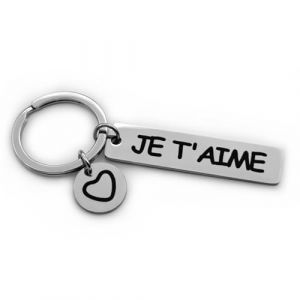 Porte-clés Je t'aime - Porte-bonheur clé de voiture ange gardien - cadeau permis de conduire anniversaire petite amie petit ami (TM Trading Store, neuf)