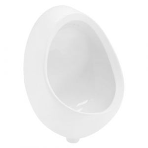 LuxeBath Urinoir Blanc, Entr&eacute;e d'eau par Le l'Arri&egrave;re, en C&eacute;ramique, de Haute Qualit&eacute;, 35x46x30 cm, Ovale, Bord de Rin&ccedil;age Ferm&eacute;, &Eacute;coulement Vertical, Pissoir Mural Moderne WC &agrave; Aspiration (ECD-Germany, neuf)