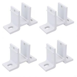 Lot de 4 supports de montage mural rétractables en alliage d'aluminium pour auvent de maison, terrasse, mur extérieur, pour installation de 40 tuyaux carrés (LineFoforME, neuf)