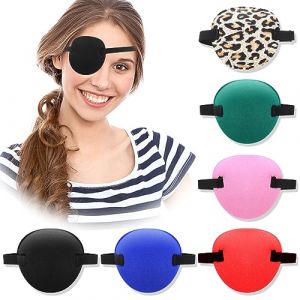 Bewudy 6pcs cache-oeil, cache-oeil médical pour adultes et enfants, cache-oeil confortable Réglable Masque oculaire individuel Oeil gauche Oeil droit la phase de récupération après une opération (JIESUO, neuf)