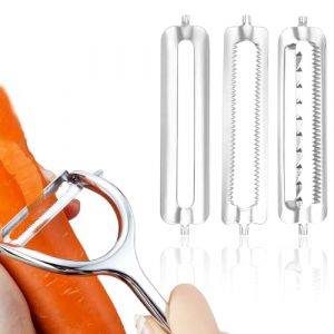 SIRLOMU 6 Pièces Lames de Rechange, Lames en Acier Inoxydable pour Éplucheur Multifonction, Compatible avec Tupperware, Lames Tranchantes pour Éplucheur de Légumes (SHI  DABAO DE DIAN, neuf)
