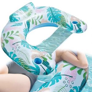 Xiujuers Bouee Piscine Adulte, 4 in 1 Matelas Gonflable Piscine, Portable Hamac d'eau Gonflable, Fauteuil Gonflable de Piscine, Manuelle Jouets de Piscine pour Plage Partie Vacances (A) (XiuJue, neuf)