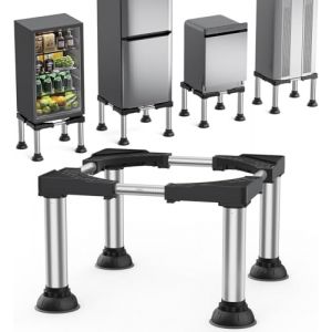 DEWEL Base de R&eacute;frig&eacute;rateur Support Frigo Hauteur 30-33cm 4 Pieds Stables &agrave; Ventouse Socle R&eacute;Glable Rehausseur De R&eacute;Frig&eacute;Rateur Pour Lave-Vaisselle Cong&eacute;Lateur Bahut Cong&eacute;Lateur Noir (cathybaobao, neuf)