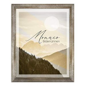 BIRAPA Monaco Cadre photo 18x24 cm Vintage M&eacute;tal - Cadre photo M&eacute;tal Look, Alu Bross&eacute; Cadre, Cadre pour poster, Cadre interchangeable (Homedeco-24, neuf)