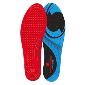 Sorbothane Full Strike Insoles, 44-45 (UK 10), Shock Absorbing Shoe Soles for Football Boots, Running, or Walking, Impact Reducing Footbeds for Plantar Fasciitis, Heel Support, and Arch Pain (Miller Rock, neuf)