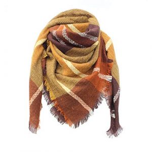 Bakicey Femme ch&acirc;le &eacute;charpe Fille &eacute;tole Foulard, Pashmina Echarpe a Carreaux Laine Mode Etole Plaid Foulard Oversize Shawl Cardigan Cachemire Chaud Automne Hiver Manteau Tricot Ponchos Capes(ZD) (Bakicey, neuf)