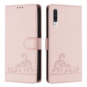 Etui Coque pour Samsung Galaxy A50/A30S/A50S[Housse en Cuir] [Etui &agrave; Rabat avec Porte Carte] Pochette Case Magn&eacute;tique Clapet &Eacute;tui Portefeuille pour Galaxy A50/A30S/A50S,Rose (GY-honeq☆, neuf)