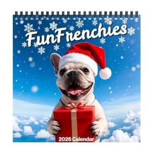 Calendrier Bouledogue Fran&ccedil;ais 2026, Calendrier Mural Double Face De 12 Mois, Calendriers En Papier &Eacute;pais Avec Notes, Calendriers Bulldog 2026 Avec Rappels De Vacances, Pour Maison, Bureau, &Eacute;cole (girenyat, neuf)