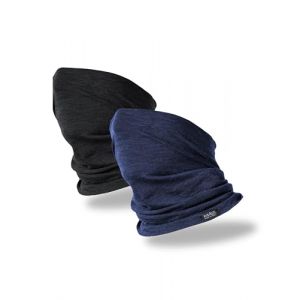 Risalti Cache Cou Thermique Homme Femme Laine Merino Bipack &ndash; Tour de Cou Moto Hiver Respirant, &Eacute;charpe Tube Sans Couture en Laine Merinos, Running, Ski &ndash; Made in Italy (RISALTI, neuf)