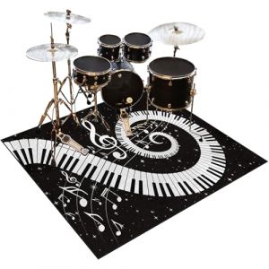Tapis pour Batterie Antidérapant, 120 x 100 cm Tapis de Tambour Insonorisé, Tapis Batterie, Tapis Professionnel de Jazz, pour Grosse Caisse Claire et Autres Instruments de Musique Tapis à Tambour (Qesjodfu, neuf)