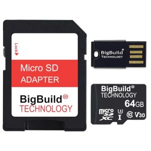 BigBuild Technology Carte M&eacute;moire Micro SDXC U3 64 Go pour Honor X5 Plus, X5b/X5b Plus, X6a/X6b/X7b, X8 Mobiles (BigBuild Technology FR, neuf)