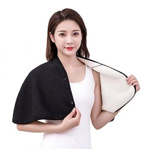 YJZQ Poncho de Cape Chaud Femme Cachemire Manteau de Bureau Office Ch&acirc;le Cape Courte de Prot&eacute;g&eacute; &eacute;paule Gris Taille Unique (YJZQ, neuf)