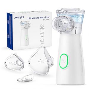 ONELISS Nebulisateur pour Adultes et Enfants, Portable Inhalateur Aerosol Medical Electrique Rechargeable, Nébuliseur Silencieux avec 2 Masques et Embout Buccal, pour Usage Domestique et en Voyage (STOLAPER LIMITED, neuf)
