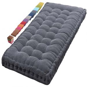 Jardin Coussin pour Banc 8-10 cm d'épaisseur Coussin de Banquette 2 ou 3 places Interieur/extérieur Coussin pour Restaurants de Rebord fenêtre Coussin de Banc Confortable et(10F,80x35cm/31.5x13.78in) (ploootred, neuf)