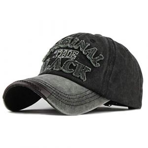 CheChury Unisexe Casquette de Baseball Vintage en Coton Réglable Casquette Hip-Hop Snapback Trucker Hat Golf Chapeau,Noir,Taille Unique (Sofenny, neuf)