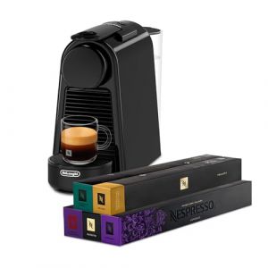 De'Longhi Nespresso Essenza Mini EN85.B, Machine &agrave; Caf&eacute; Automatique, Machine &agrave; Capsules pour une Seule Tasse, Ensemble de Bienvenue Inclus, Design Compact, Pression 19 Bar, 1150W, Noir Piano (AC Electro, neuf)