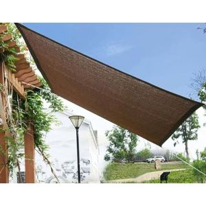 Filet Anti Chaleur Voiture Ombrage Terrasse Voile d'ombrage 4x3 Blanc Bache pour Pergola Toile d'ombrage Rectangulaire 3x4m,brown-5x6m (Nova Goods Shop, neuf)