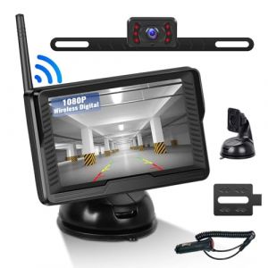 Caméra de Recul sans Fil, Moniteur HD 4,3", 1080P 120° Grand Angle Caméra Arrière pour Vision Nocturne Infrarouge, Étanche IP68, Caméra de Recul Kit pour Camion Camping Car Tracteur agricole 12V (Liuhuzhekeji, neuf)