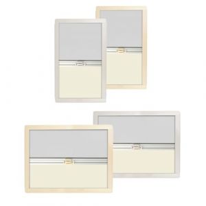 Store enrouleur occultant, anti-insectes, 35-110 x 65 cm, pour camping-car, à cassette, sans cadre, pour fenêtre, caravane, Ivoire/gris, 50 x 65 cm (Freizeitschmiede, neuf)