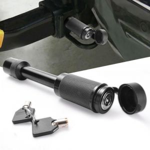 Verrou d'attelage de remorque Noir, Antivol Remorque et Caravane pour Attelage en Alliage d'Aluminium avec 2 Clés pour Verrou de récepteur 5/8" (Tideter, neuf)