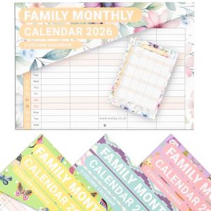 Calendrier mural 2025 A3 5 colonnes planificateur mensuel familial personnel Rota Organiseur familial mensuel (Click-it-, neuf)