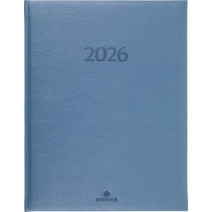 OBERTHUR - 1 Agenda Semainier de Bureau LONDON 27 - Janvier 2026 à Décembre 2026 - Dimension 22 x 28 cm - Visuel Gris - 2 Langues (Papeterie Libellus, neuf)
