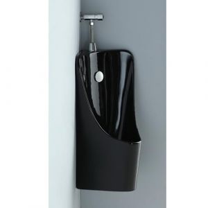 CHZDPP Urinoir pour Homme Urinoir d'angle, Urinoir Mural pour Hommes pour Toilettes publiques, Urinoirs m&eacute;nagers/commerciaux pour &eacute;coles prisons h&ocirc;tels magasins h&ocirc;pitaux(Black) (FR Magasin Phare, neuf)