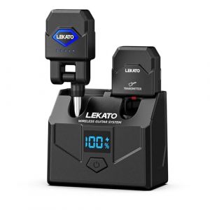 LEKATO Syst&egrave;me de guitare sans fil avec &eacute;tui de charge, &eacute;metteur-r&eacute;cepteur de guitare avec 15 heures d'autonomie, c&acirc;ble rechargeable sans fil avec 4 canaux pour guitare &eacute;lectrique basse (WS 200) (ZMUK, neuf)