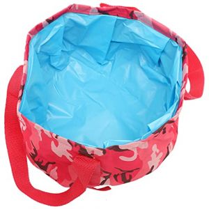 WRITWAA Bassin Portable pour Bain de Bassine R&eacute;tractable pour Camping et Activit&eacute;s Ext&eacute;rieures Seau Multifuntionnel Camouflage (Saieli, neuf)