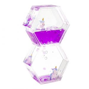 Minuteur Sensoriel Liquide, Liquid Motion Timer Bubbler, Sablier Liquides Jouets Sensoriels pour Stress Sablier, Relaxation, Anxi&eacute;t&eacute;, Autisme, Cadeaux pour Enfants Adultes (Violet) (Haletia, neuf)