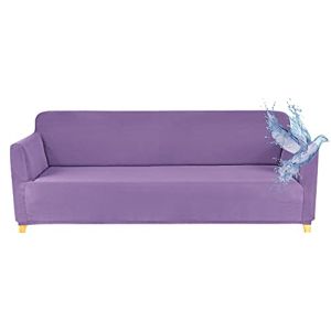 Poligino Housse Canape 3 Places (180-220 CM), Housse Canape Impermeable Extensible, Protege Canapes avec Accoudoirs - Lilas (Naaassija Yako OÜ, neuf)