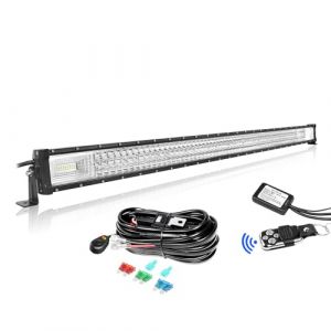 Willpower Barre LED 132cm 52'' 675W avec C&acirc;blage Stroboscope Rampe &Eacute;tanche 12V 24V Projecteur Longue Port&eacute;e Feux Phare de Travail pour 4x4 Voiture Camion Tracteur Quad Bateau (gzyizai, neuf)