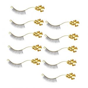 Vaguelly 6paires Outils Exposition Faux Cils M&eacute;tal Dor&eacute; R&eacute;sistant Corrosion Pour Salon Extensions Cils (Bustling Xin, neuf)