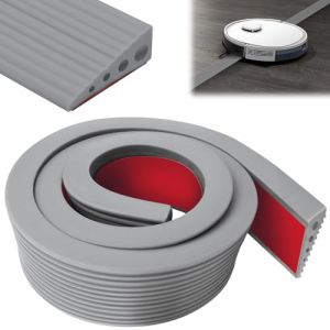 Niuny Rampe de Seuil en PVC Rampe de Seuil de Porte 3x6.7x100cm Autocollantes Seuils de Porte en Caoutchouc Barre de Seuils Adhesive Surface Antid&eacute;rapante pour Fauteuil Roulant Poussette Aspirateur (Niuny, neuf)