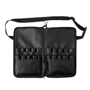 Support pour pinceaux de maquillage cosm&eacute;tique - Ceinture pour pinceaux de maquillage en cuir PU avec 22 poches, organisateur professionnel pour artistes, sac banane r&eacute;glable | Accessoire cosm&eacute;tique (zhenminge, neuf)