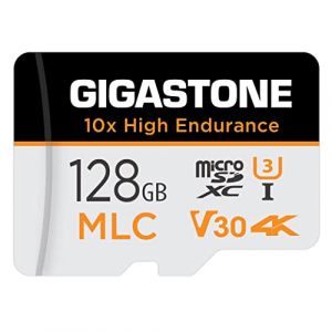 [10x Haute Endurance] GIGASTONE Industriel MLC Carte Mémoire 128 Go, pour Caméra de Surveillance, Dashcam, 4K Vidéo, Vitesse 100 Mo/s, U3 V30 [5 Ans Récupération de données Gratuite] (Gigastone Pro, neuf)