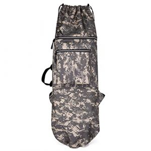 Dostear Sac à dos pliable et imperméable avec deux bretelles réglables pour homme et garçon, sac de transport pour skateboard électrique, longboard, gris camouflage, taille S, 84 x 32 cm (AlbusSnape, neuf)