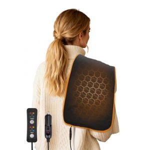 Couverture Chauffante de Voiture 12V 4 R&eacute;Glages Chaleur et 4 R&eacute;Glages Minuterie 31x61cm Mini Couverture &eacute;Lectrique de Voyage Portable Pour Le dos du Cou &eacute;Paule Soulagement Des Douleurs Voiture SUV MPV (Nicecastle Direct, neuf)