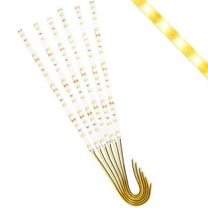 Lyeteung 6 Pièces 200mm 12V - 18V Bandes lumineuses Pré-Câblées, 2835 Modélisme LED, LED SMD Auto-Adhésives Flexibles, Jaune (Lyeteung, neuf)
