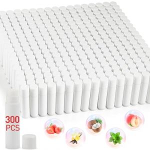 Dmsky Lot de 300 baumes &agrave; l&egrave;vres DMSKY en vrac sans &eacute;tiquette, ingr&eacute;dients naturels, vitamine E, beurre de karit&eacute; (TrustedValueHub, neuf)