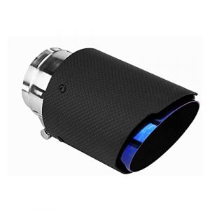 Umisu Embout d'Échappement en Fibre de Carbone Tuyau d’Échappement de Voiture Systèmes d'échappement Extrémités de Tuyau Sorties de Tuyau Arrière, 63mm (Peanomoa, neuf)