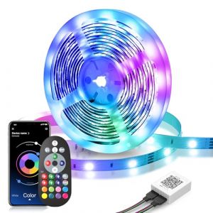 Ruban LED, 10M Led Chambre Flexible Bluetooth App Contrôle, RGB Bande LED Synchroniser avec Rythme de Musique Led Strip, Fancy Led pour Gaming Room, Plafond, Mariage, Fête, Cuisine, TV (WONG PAPER LIMITED, neuf)